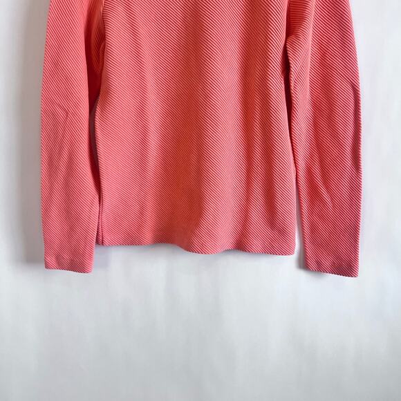 ZARA MENS TEXTURED OTTOMAN LONG SLEEVE CREW NECK SWEATER ORANGE SIZE MEDIUM - Picture 3 of 10